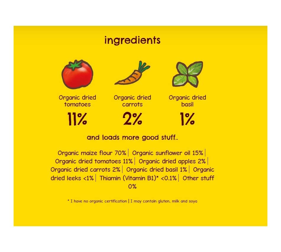 Ella's Kitchen - Tomato and Basil Melty Sticks, 16g