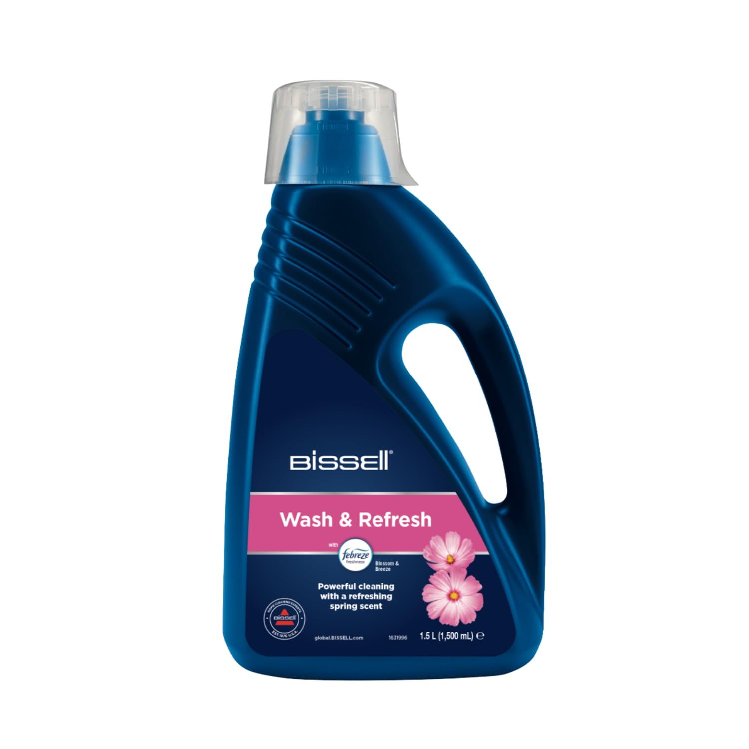 BISSELL Wash & Refresh with Febreze Blossom & Breeze Carpet Detergent | 1.5L Liquid | Safe for Kids & Pets