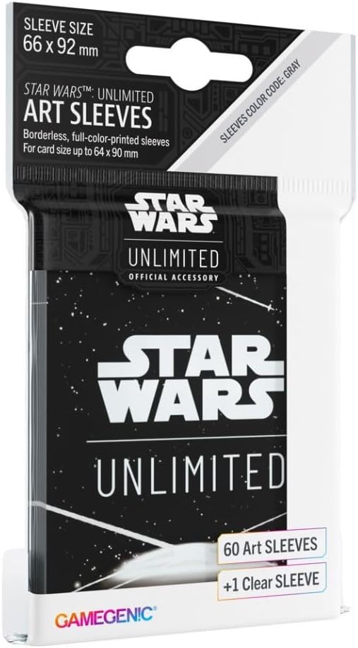 Gamegenic Star Wars Unlimited Art Sleeves 60-Pack, White & Clear Design