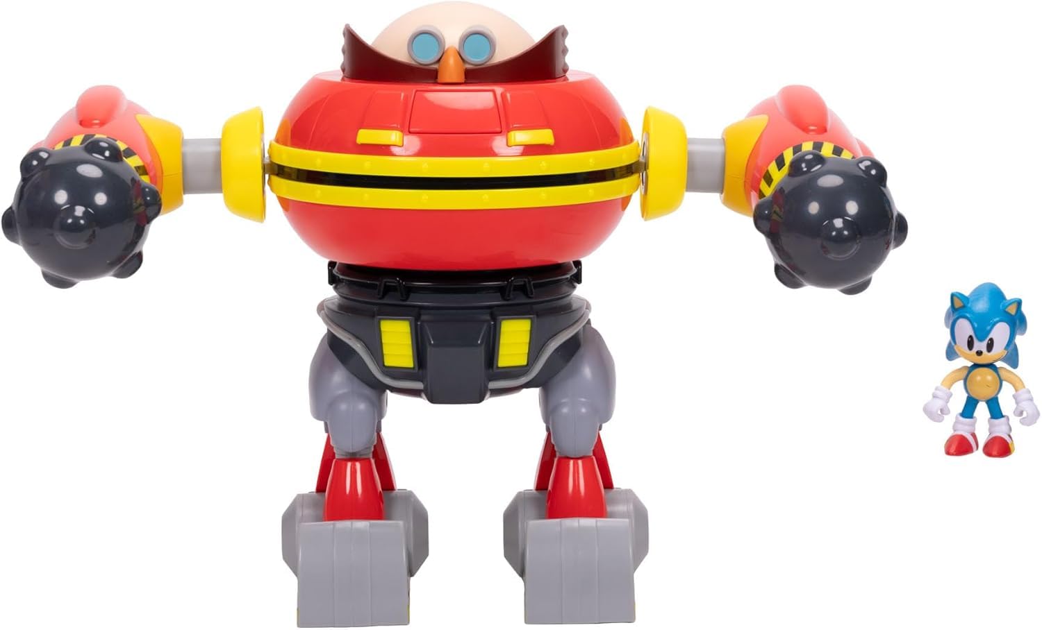 Sonic The Hedgehog Giant Eggman Robot Battle Set - Action Figures Playset for Kids
