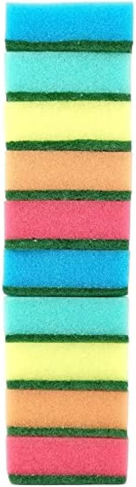D.RECT MIDI Dishwashing Sponge 10-Pack - Dual-Sided Scrub for Pots, Pans & Dishes