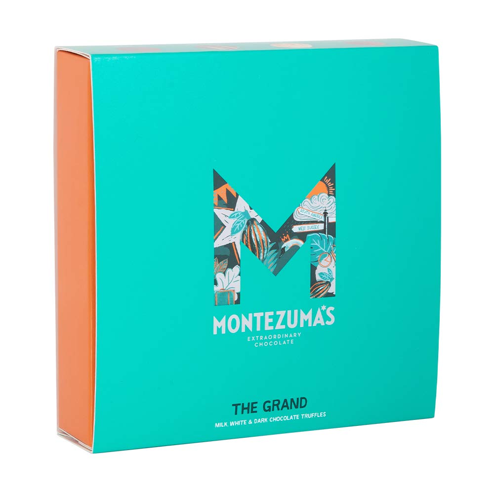 Montezuma's The Grand Milk, White & Dark Chocolate Truffle Collection - 16 Truffles, Gluten-Free, 220g