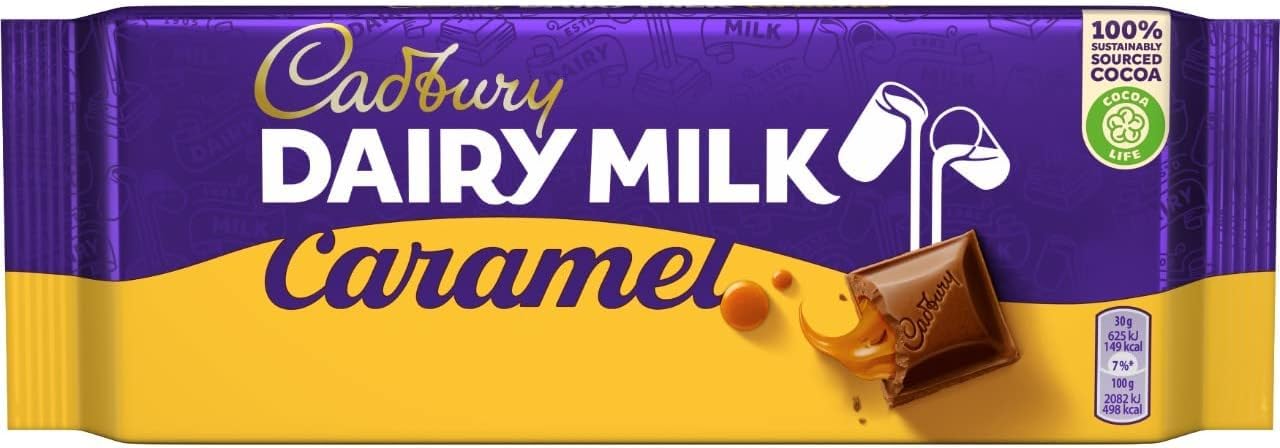 Cadbury Dairy Milk Caramel Chocolate Bar - Smooth Milk Chocolate with Gooey Caramel Centre | 120 g 1