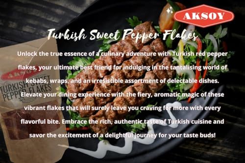 Aksoy Premium-Qualität türkische süße rote Paprikaflocken (Turk Kirmizi Pul Biber) 11