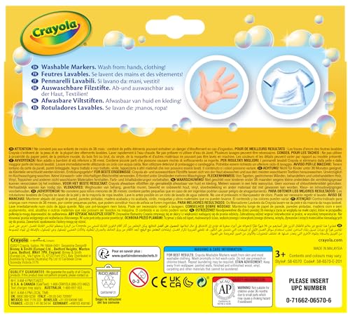 Crayola 24 Washable Maxi Tip Marker Pens - One Tip Two Effects for Drawing & Coloring 5