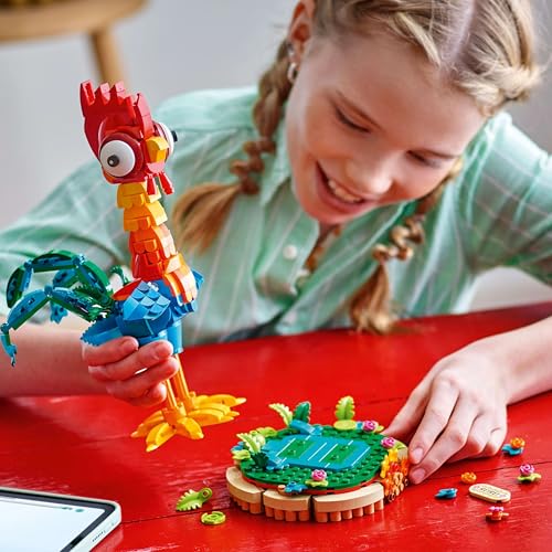 LEGO ǀ Disney Moana 2 Heihei Buildable Animal Toy - Posable Chicken Figure with Stand for Kids 9+ 4