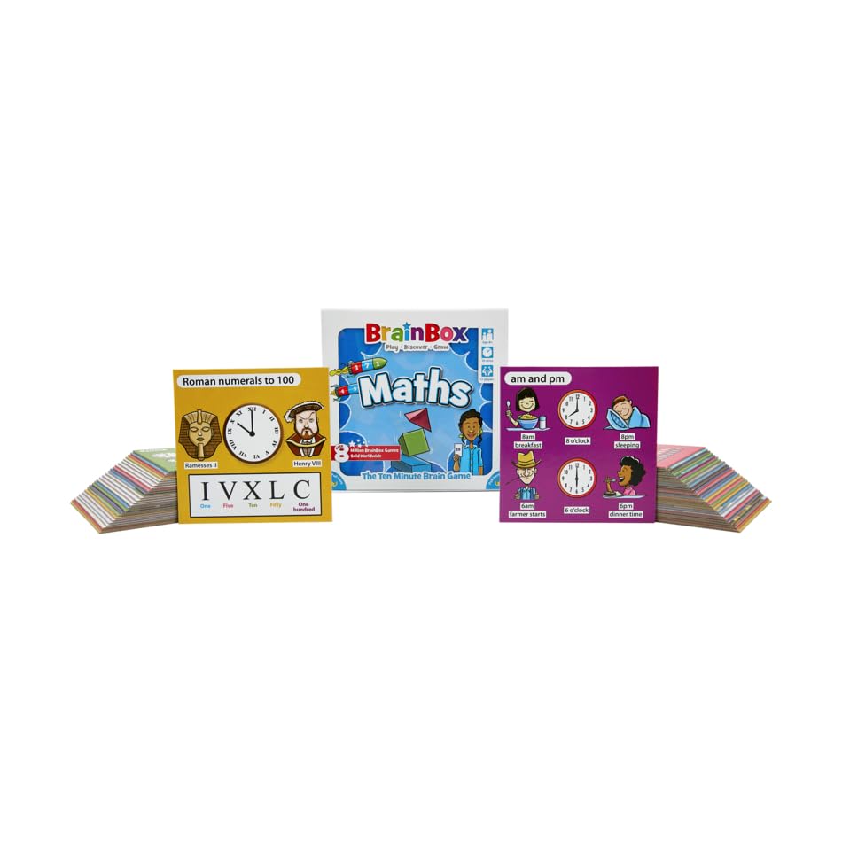 BrainBox Maths Card Game | 55 Curriculum-Based Cards | Ages 8+ | 1+ Players | 10-Minute Play 2