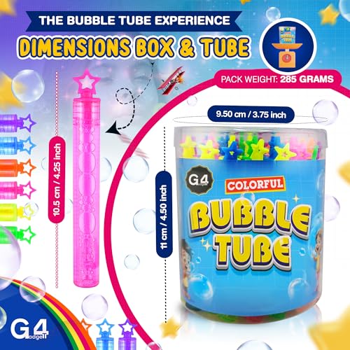 G4GADGET 36-Pack Bubble Tubes – Fun & Colorful Party Bag Fillers for Kids 8