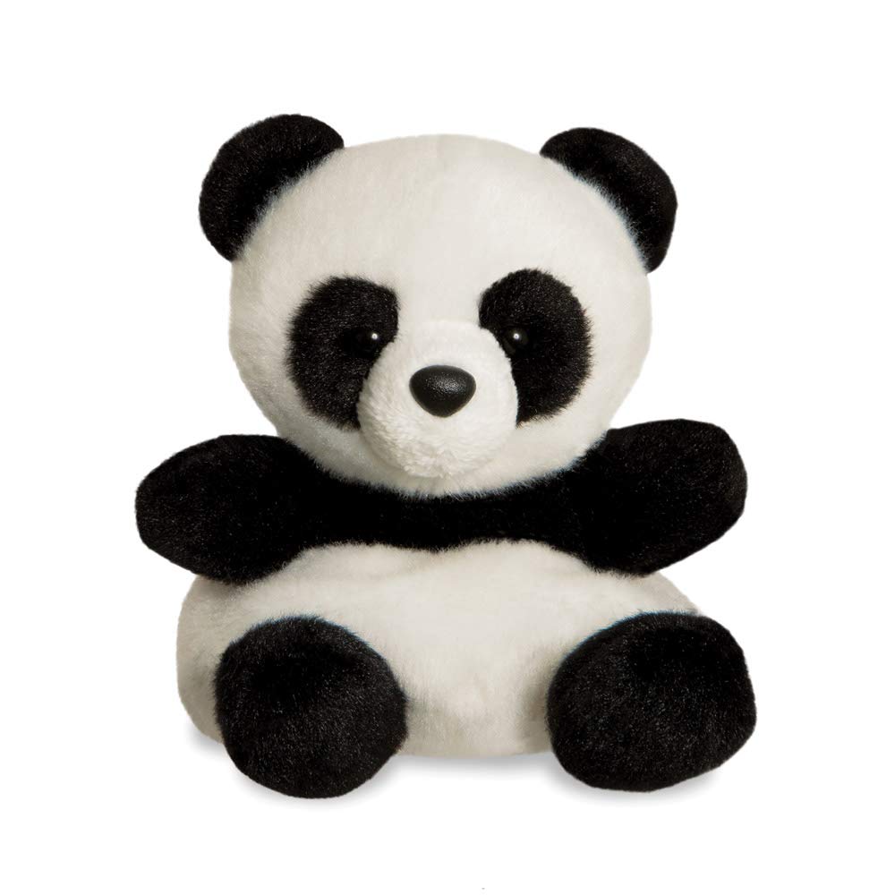 AURORA Palm Pals Bamboo Panda Soft Toy - 5 Inch | Bean Filled | Black & White