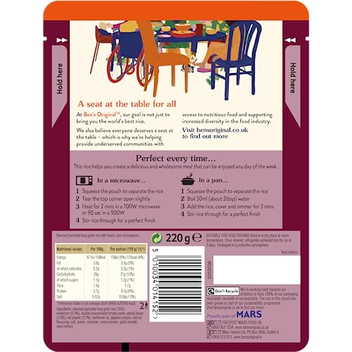 Ben's Original Spicy Mexican Microwave Rice Pouch 220g - Serves 2 8