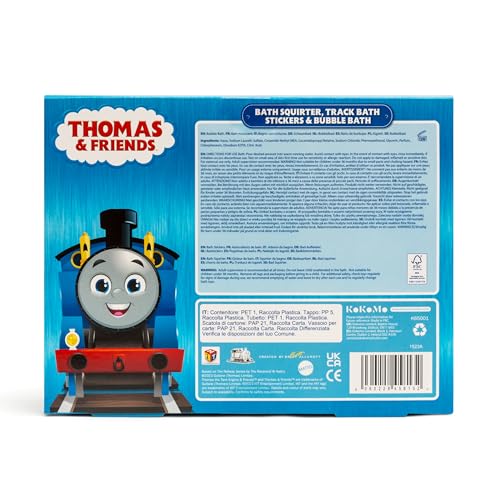 Thomas & Friends Bath Squirter & 100ml Bubble Bath Gift Set - Reusable Track Stickers, 3 Months+ 6
