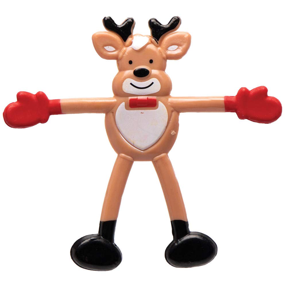 Baker Ross Christmas Bendies - Pack of 5 Bendable Christmas Party Favour Toys 7