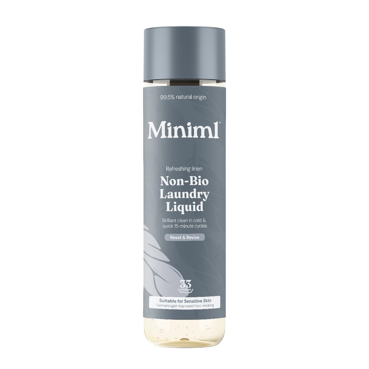 Miniml Eco Laundry Liquid Detergent - Non Bio, Fresh Linen Scent | 1L
