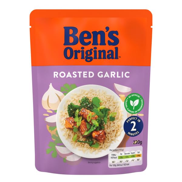 Ben's Original Roasted Garlic Microwave Rice, 6 x 220g Pouches 7
