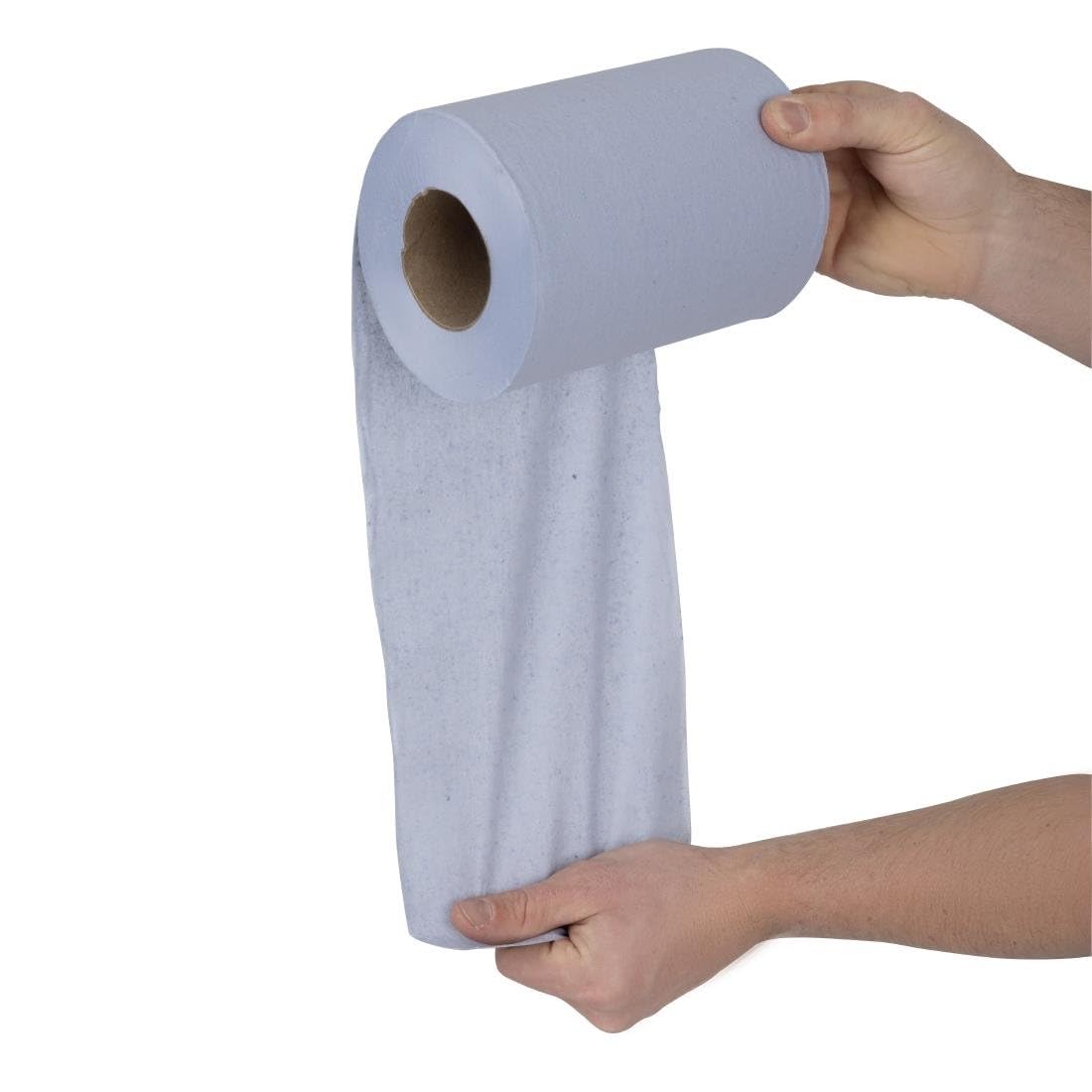 Nisbets Essentials Centrefeed Blue Roll 2-Ply, 80m (Pack of 2) 5