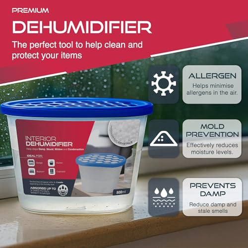 Sterlix - Pack of 5 500ml Dehumidifier Tubs for Humidity, Damp, Condensation, Mould Control 7