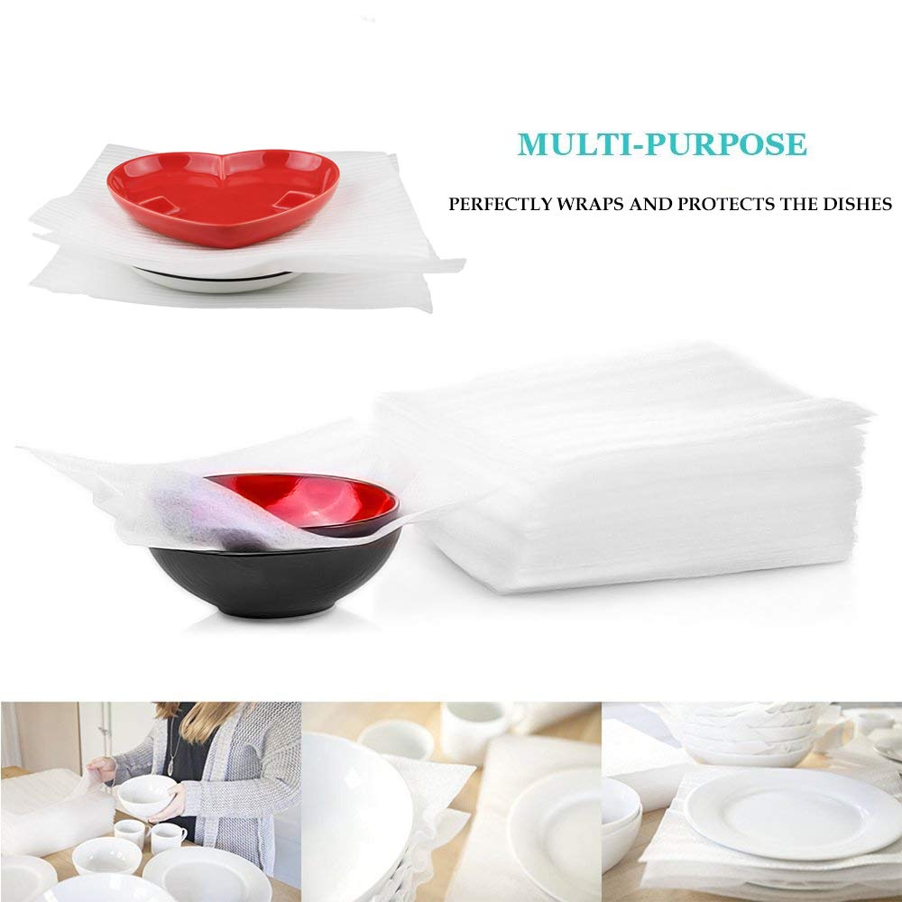 ASelected Cushion Foam Sheets - 100 Pcs 12" x 12" Low Density Polyethylene Wrap | Reusable