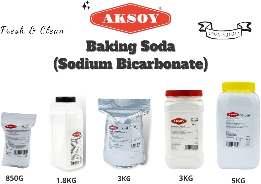 Aksoy - Pure Baking Soda 850g | Sodium Bicarbonate Powder for Baking, Cleaning & Home Uses 4