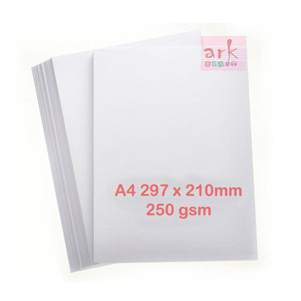 ARK A4 250gsm Smooth White Printer Card | 100 Sheets | Inkjet & Laser Compatible 1