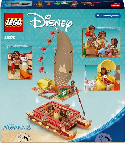 LEGO Disney Moana's Adventure Canoe - Buildable Boat Toy with 4 Characters for Kids 6+ 11