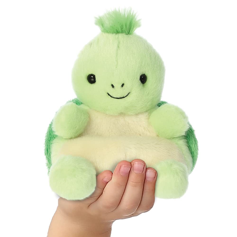 AURORA Palm Pals Tiny Turtle Stuffed Toy - 5In Green Soft Toy | Eco-Friendly
