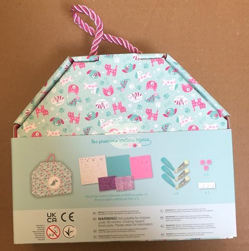 Janod J09181 - Set of 6 DIY Hair Clips Craft Kit - Cat & Dog Designs - Ages 5-10 8