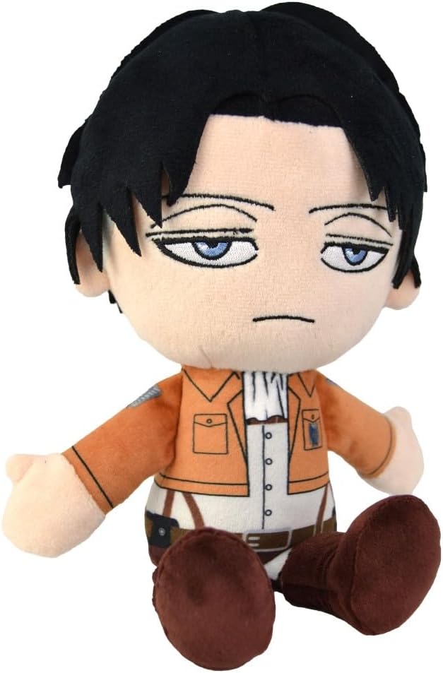 POPBUDDIES Attack on Titan Levi Plush - Officially Licensed 29cm Stuffed Toy for Ages 12+