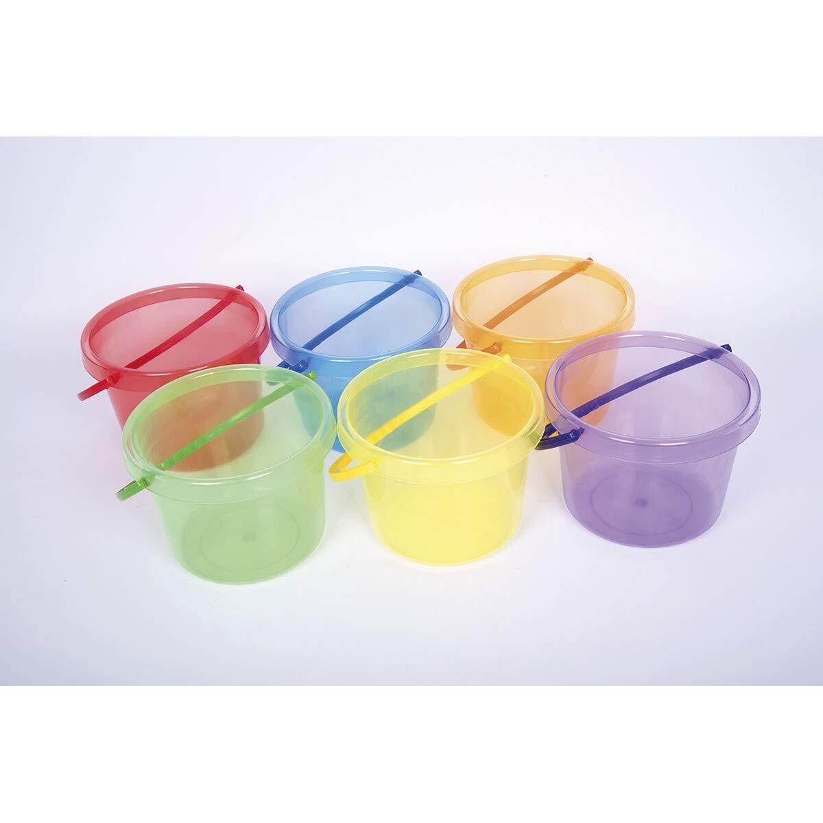 TickiT 73101 Translucent Rainbow Bucket Set - Educational Water & Sand Play Toys for Kids