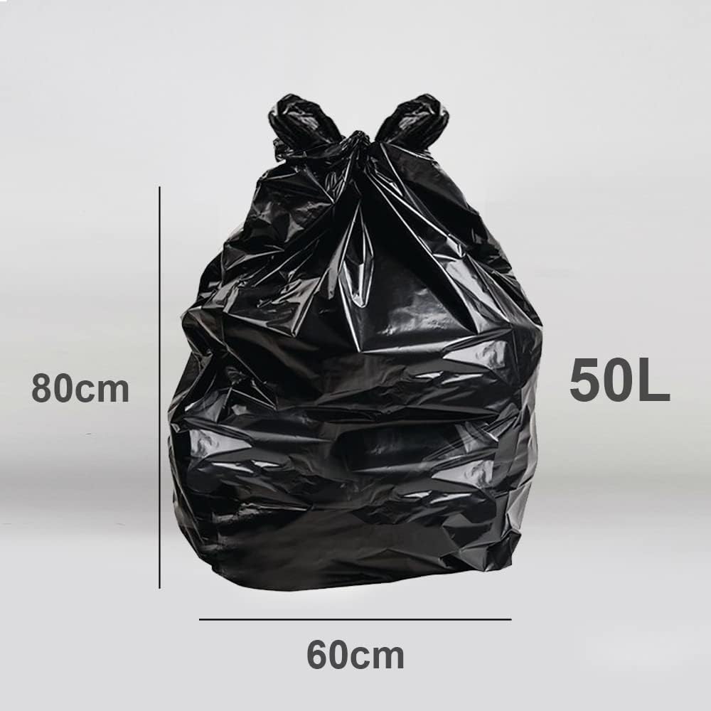 EcoBag Heavy Duty 50L Refuse Sacks Black 600 x 800mm 50 Pack 3