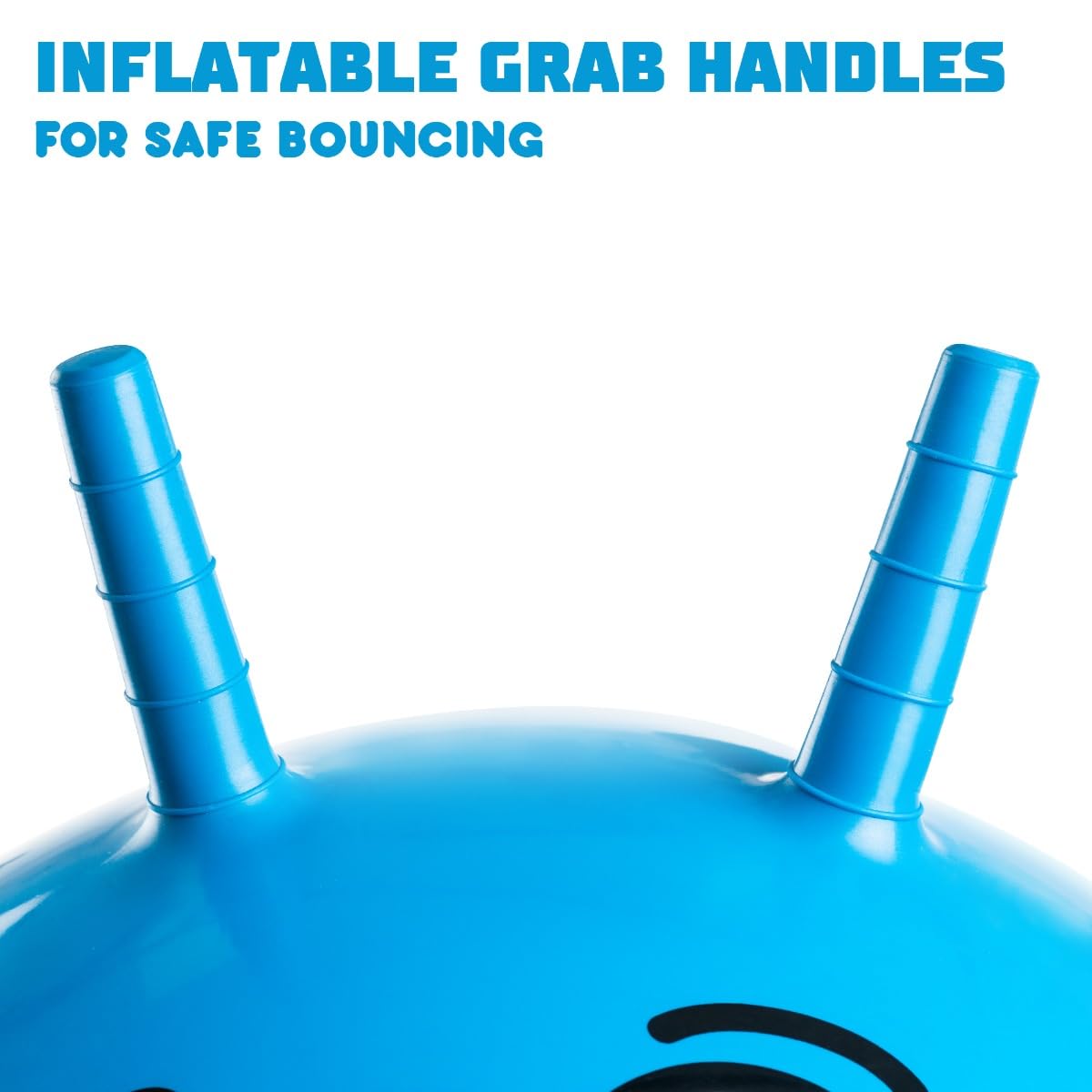 Toyrific Jump N Bounce Space Hopper - Retro 20 Inch Blue Exercise Ball for Kids 3+ 3