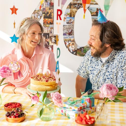 Talking Tables 5 x Birthday Balloons with Colourful Stars - Hanging Party Decorations 6