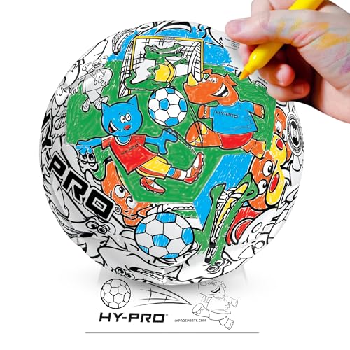 Hy-Pro Doodlekick Colour In Football with Pump - Size 2 Creative Soccer Ball 6