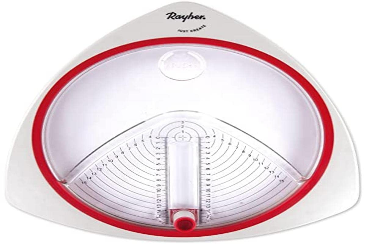 Rayher Circle Cutter for Crafting with 3 Replacement Blades | Cuts 2.6cm to 15cm Diameter | For Paper, Cardstock, Chipboard 1