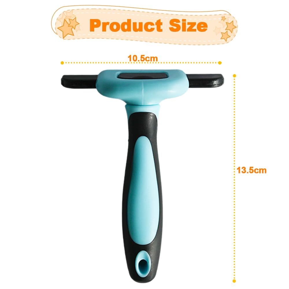 RAM ONLINE Double Sided Deshedding Dematting Comb for Dogs & Cats | Stainless Steel | Blue 4