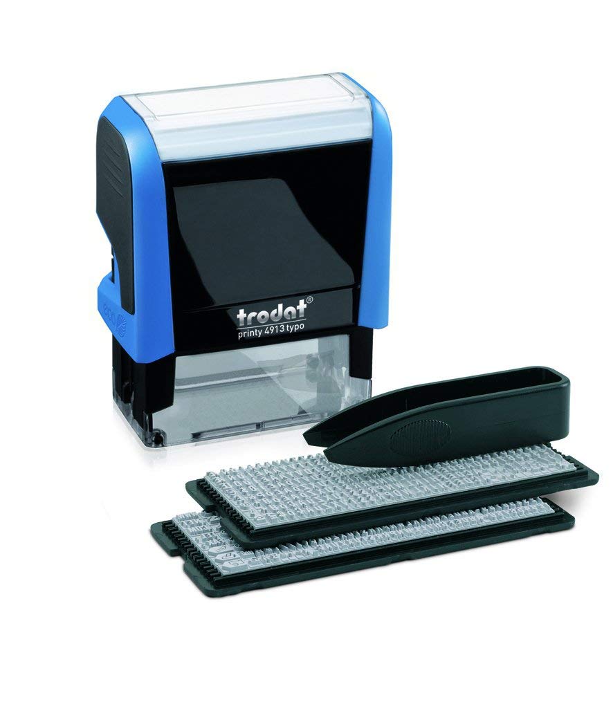Trodat Printy 4913 Custom Stamp - DIY Self Inking Stamp | Black Ink | Max Impression 57 x 21mm