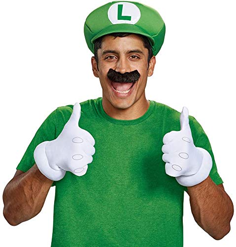 Disguise Super Mario Bros Luigi Hat & Moustache Costume Accessory for Adults
