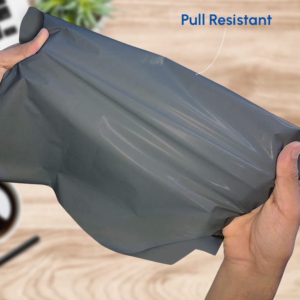 1ABOVE Grey Poly Postal Mailers - 50 Pack Self Seal Bags | 9x12 Inch | Water Resistant 5