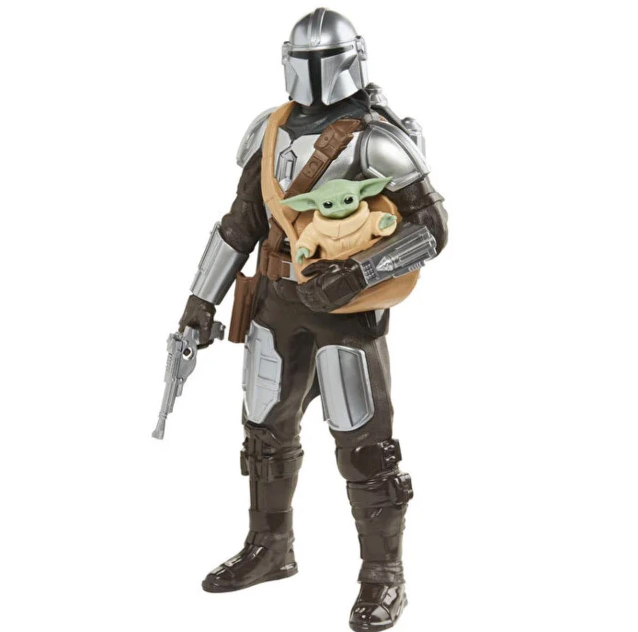Star Wars Galactic Action The Mandalorian & Grogu - 30 cm Electronic Action Figure with Sounds & Jetpack - Ages 4+