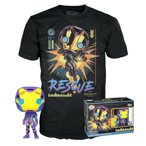 Funko Pop! Marvel Series - Rescue XL Vinyl Figure & T-Shirt Bundle (66353)