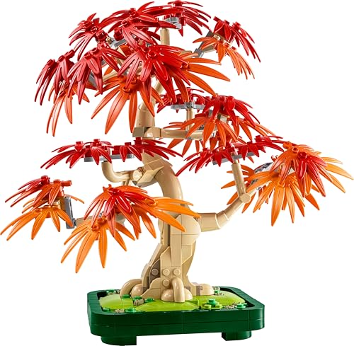 LEGO Botanicals Japanese Red Maple Bonsai Tree - Adult Building Set with Autumn-Colored Leaves 10