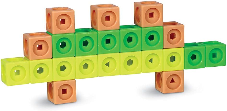 Learning Resources MathLink Cubes Early Maths Activity Set - Dino-Themed Educational Building Playset for Ages 5+