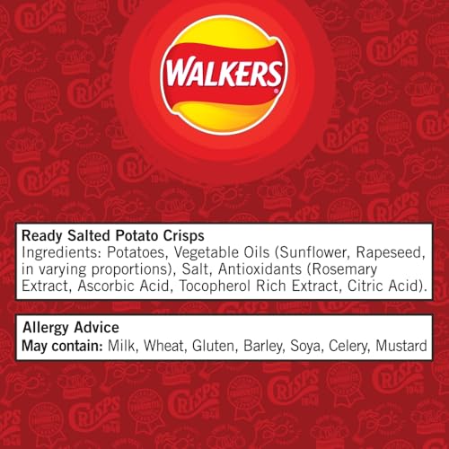 Walkers Ready Salted Multipack Crisps, 12 x 25g 8