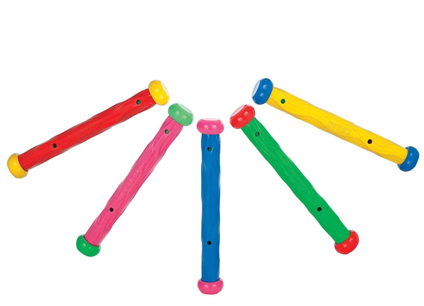 Intex Summer Fun Dive Sticks - Pack of 5 Soft Flexible Pool Toys for Kids 6+ 17