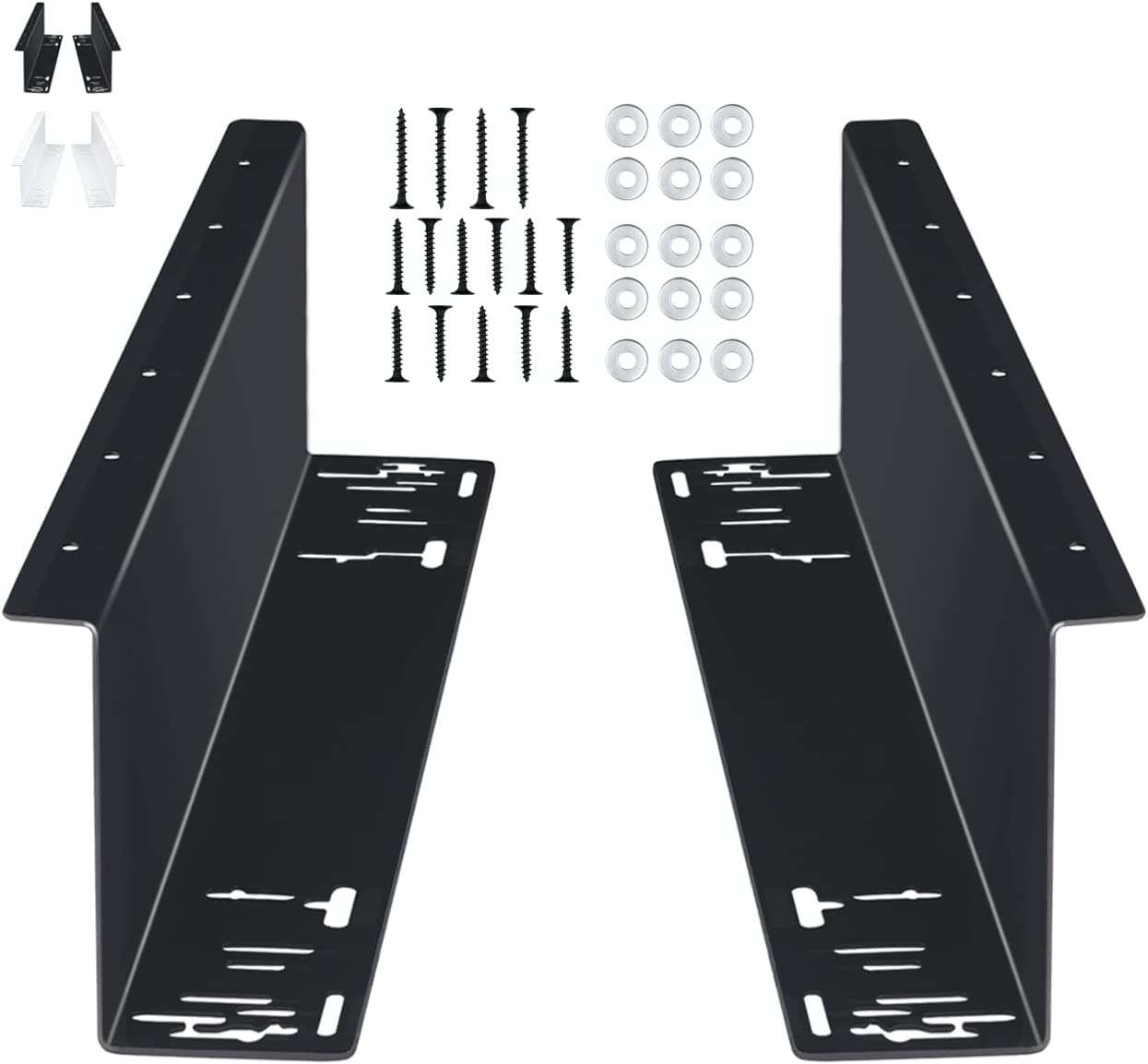 Tera Alloy Steel Under Counter Cash Drawer Mounting Bracket | Black | Fits Most Drawers 1