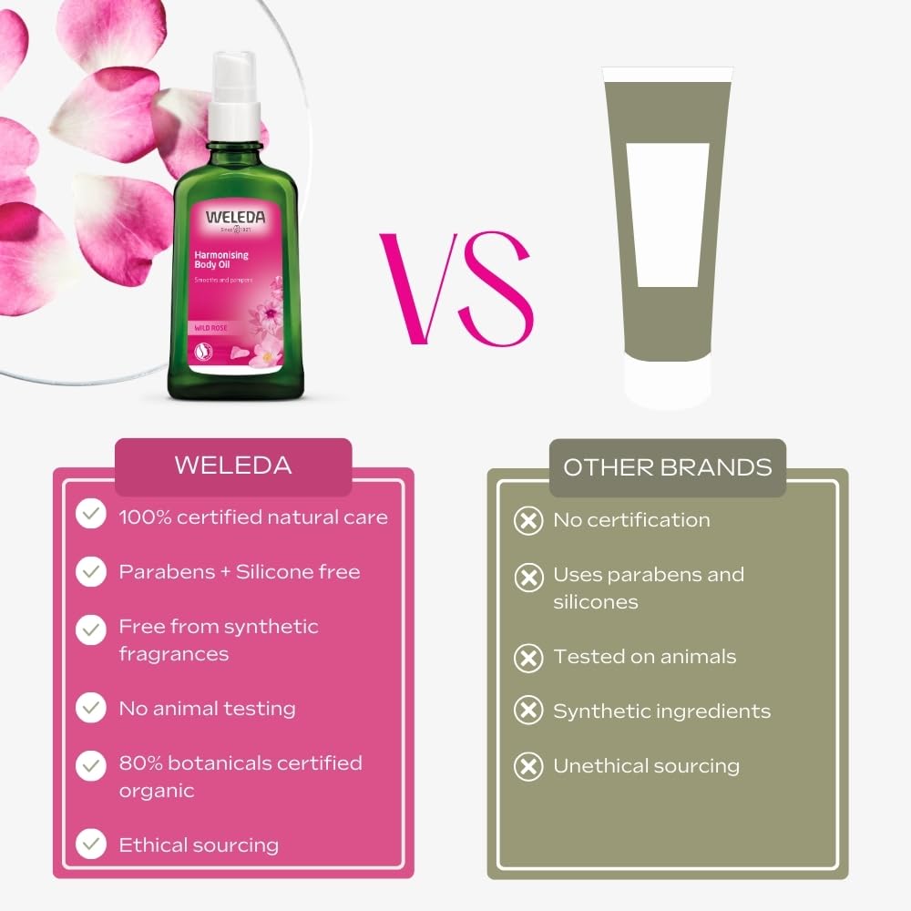 WELEDA Organic Wild Rose Body Oil - Smoothening | 100 ml 5