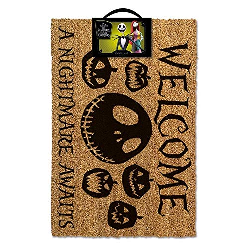 Pyramid International - Nightmare Before Christmas A Nightmare Awaits Doormat (GP85256-Multi Coloured-40 x 60cm) 1