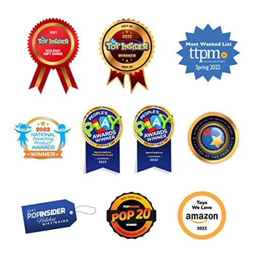 Squishmallows 3.5-Inch Clip-On 5 Pack Plush - Blue Skunk, Cream Bat, Purple Character 10