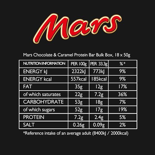 Mars Chocolate & Caramel Protein Bar Bulk Box, 18 x 50g 7