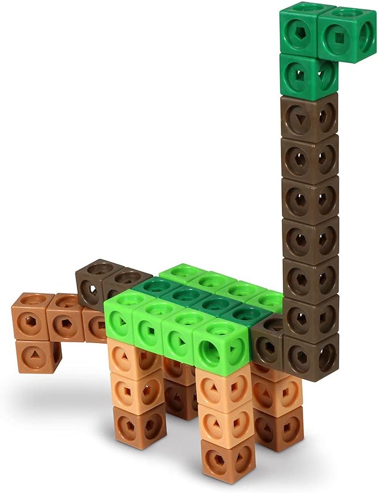 Learning Resources MathLink Cubes Early Maths Activity Set - Dino-Themed Educational Building Playset for Ages 5+ 3