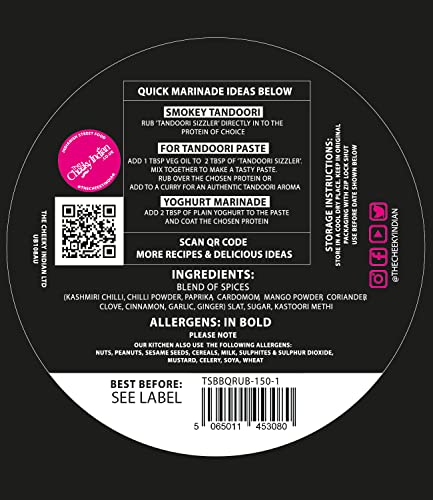 THE CHEEKY INDIAN - Tandoori Sizzler Hot Spice Rub 150g 7